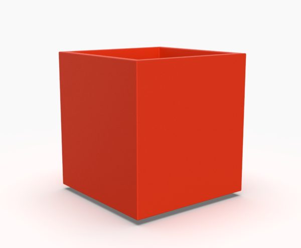 Кашпо PIAZZA S куб красный