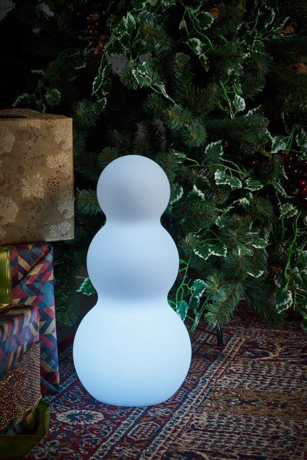 Снеговик с подсветкой белый