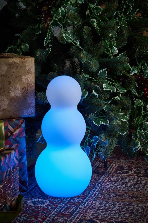 Снеговик с подсветкой синий