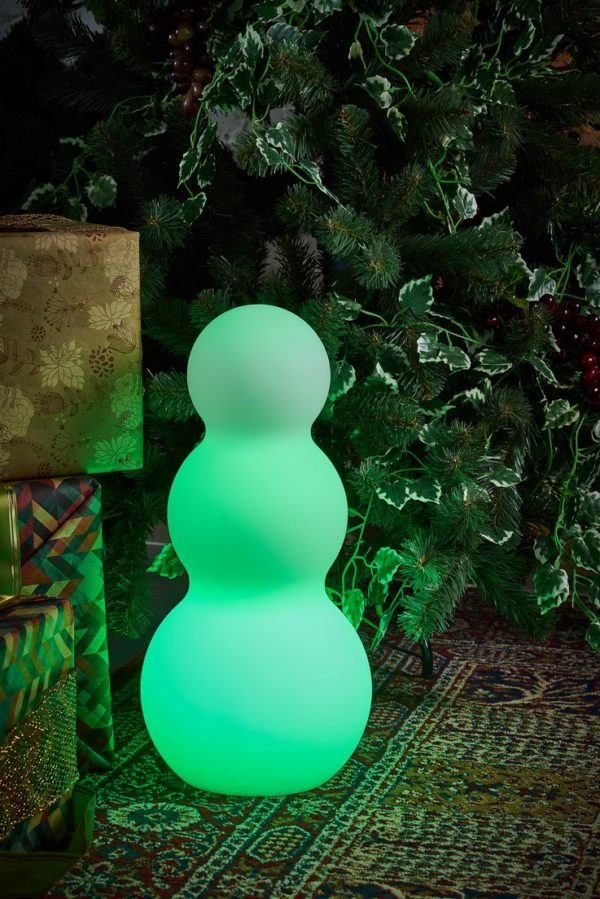 Снеговик с подсветкой зеленый