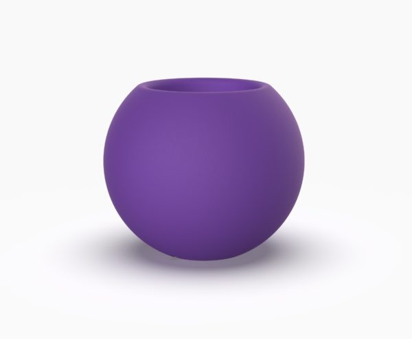 Кашпо сфера фиолетового цвета