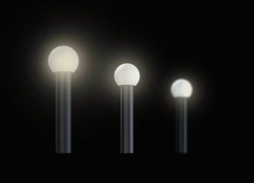 Три парковых светильника